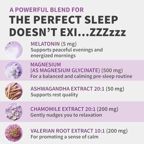 12-in-1 Melatonin Sleep Capsules Magnesium Ashwagandha 90 Count