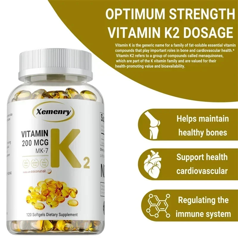 Vitamin K2 240pcs – Bone Density, Joint, Teeth, Skin, Heart Health and Immunity