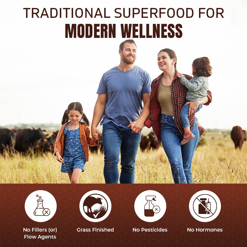 Vitamatic Grass Fed Beef Brain with Liver – 180 Capsules