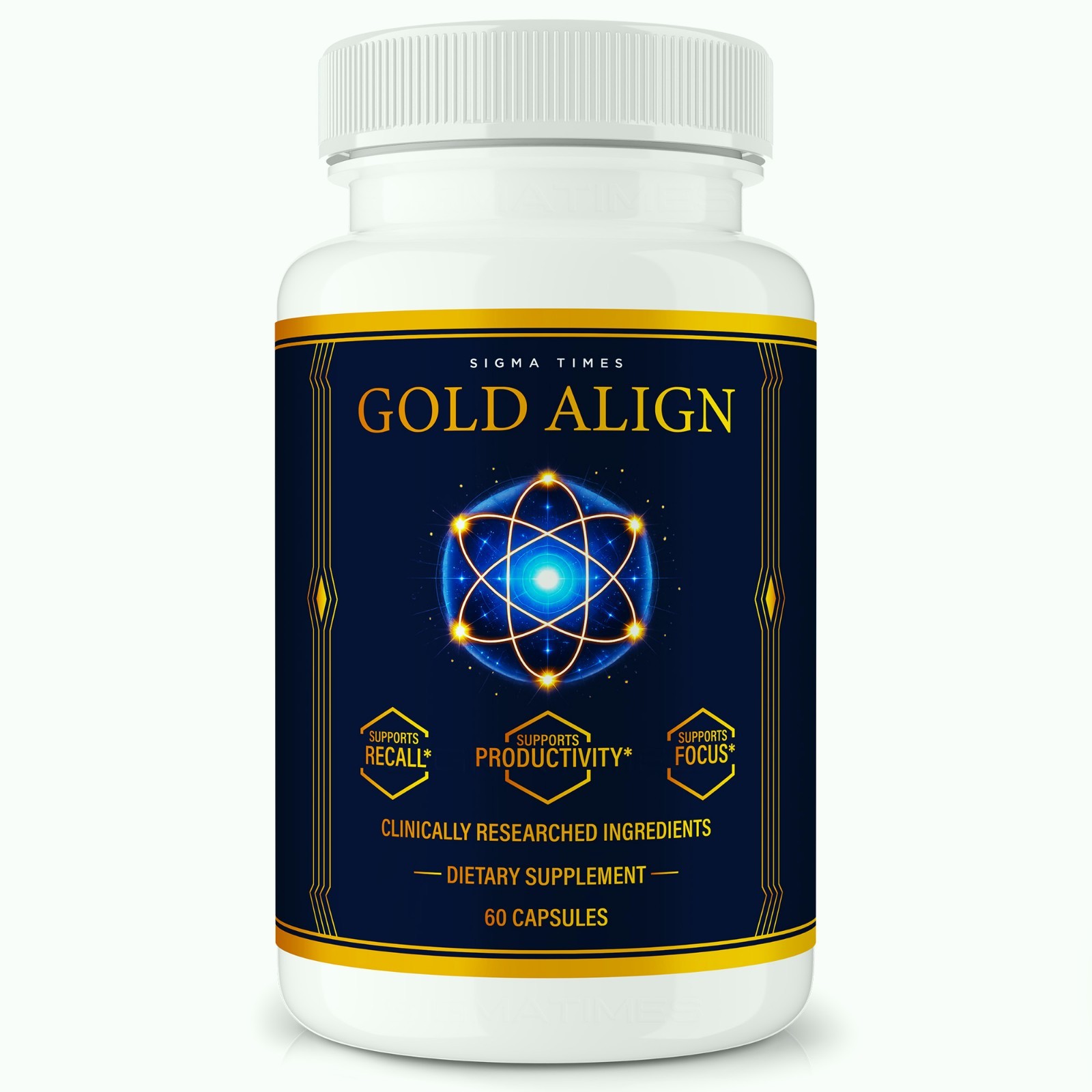 Gold Align Capsules, Official Formula, Brain Health & Memory Support (60 Count)