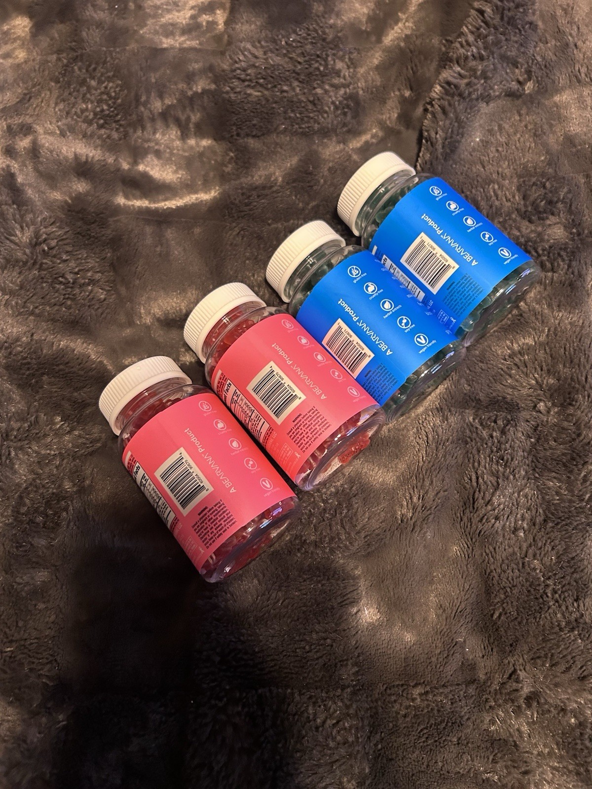 Bearvana Berry Gummies, Peach Gains And Top Support X2 Bottles Each