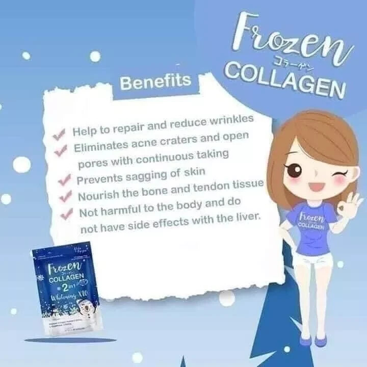 FROZEN COLLAGEN 2in1 Whitening 60capsules Authentic! US Seller