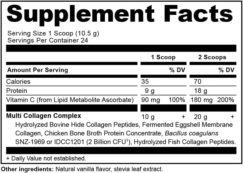 Ancient Nutrition Multi Collagen Protein Powder Vanilla 24 Servings Hydrolyzed