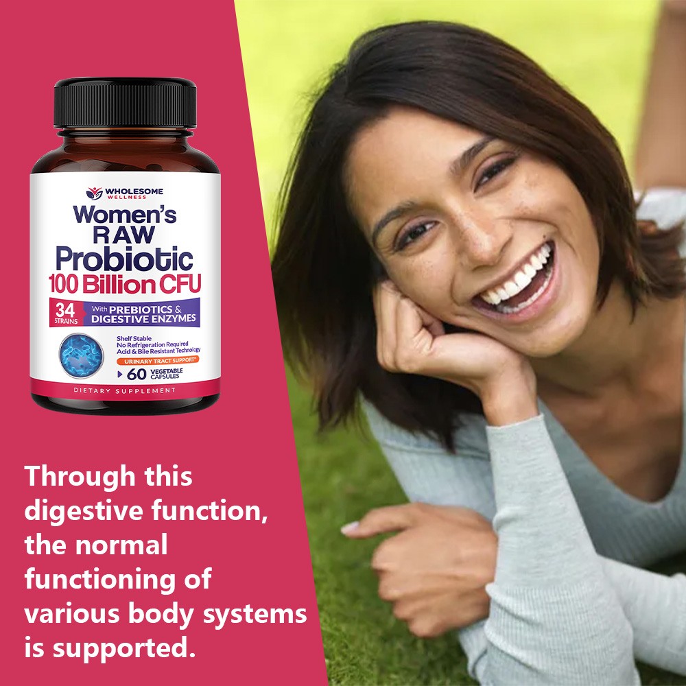 Women’s Raw Probiotic 100 Billion CFU 60 Caps Brand New Wholesome Wellness