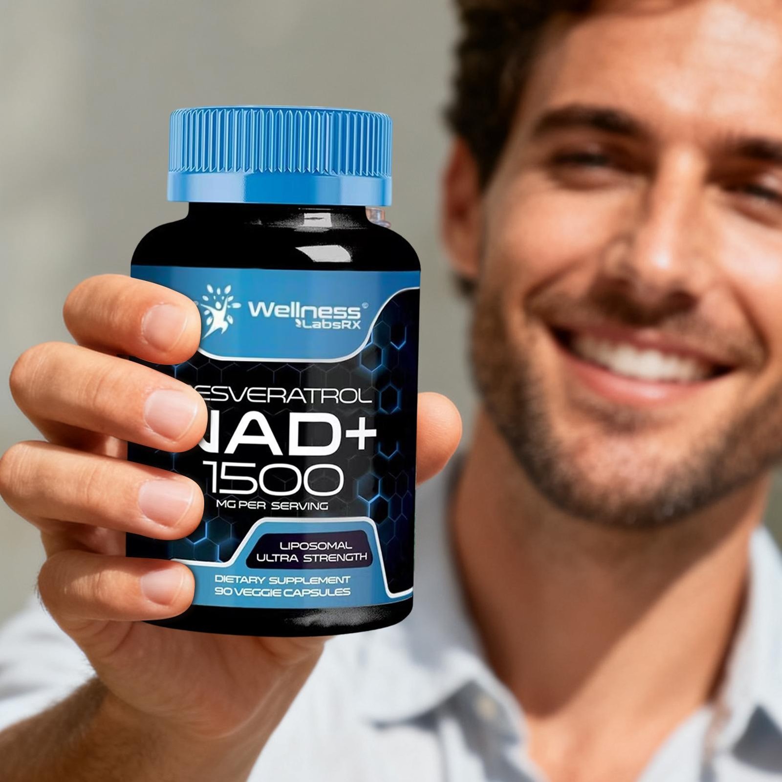 N A D Supplement, 1500mg – Liposomal NAD+ Supplement with Resveratrol N A D Plus