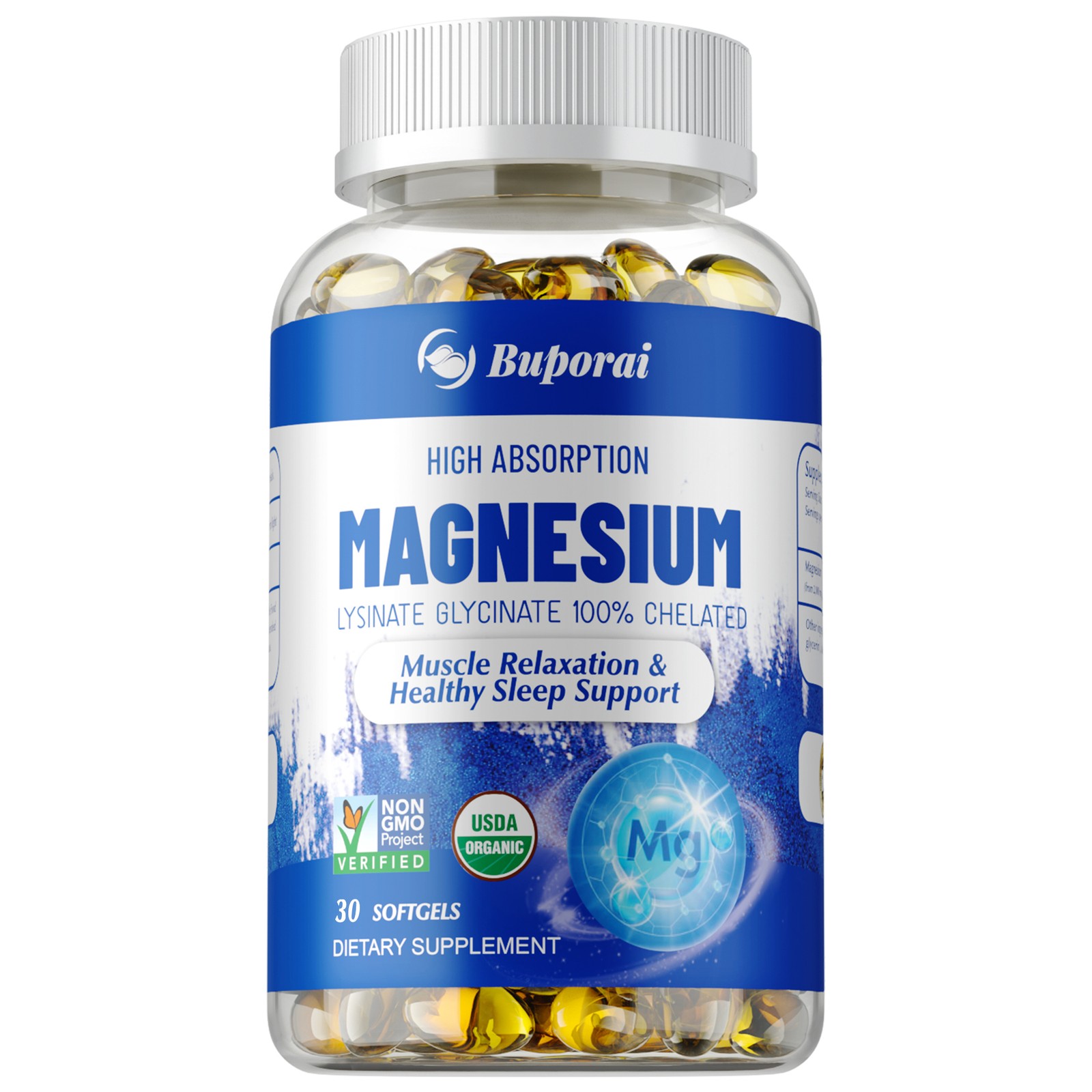 Magnesium – High Absorption Glycinate Lysinate – Muscle, Nerve and Bone Health