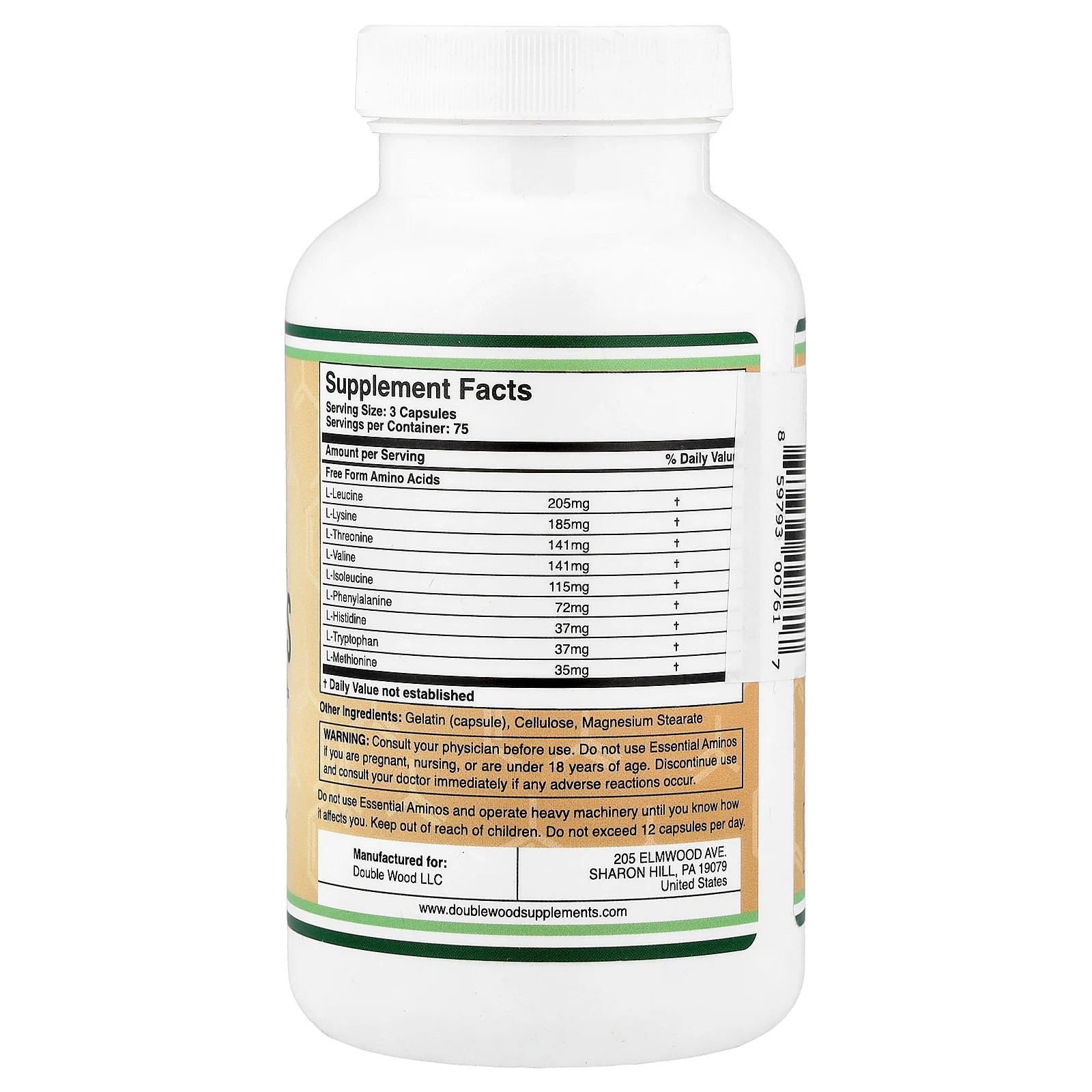 Essential Amino Acids, 225 Capsules