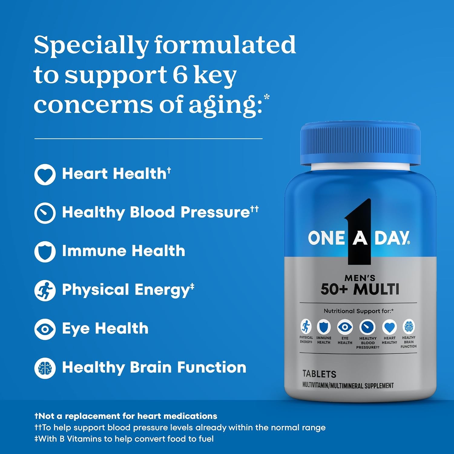 Men’s 50+ Healthy Advantage Multivitamin, Multivitamin for Men Vitamins A, C, E,