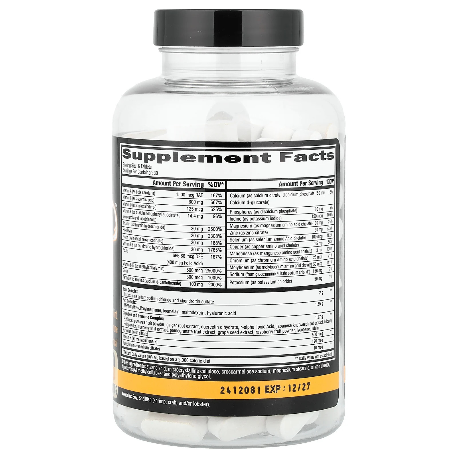 Orange Triad, Multi-Vitamin, Joint, Digestion & Immune Formula, 180 Tablets
