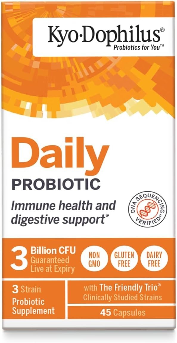 Kyo-Dophilus Daily Probiotic, Immune Health & Digestive Support*, 45 Capsules