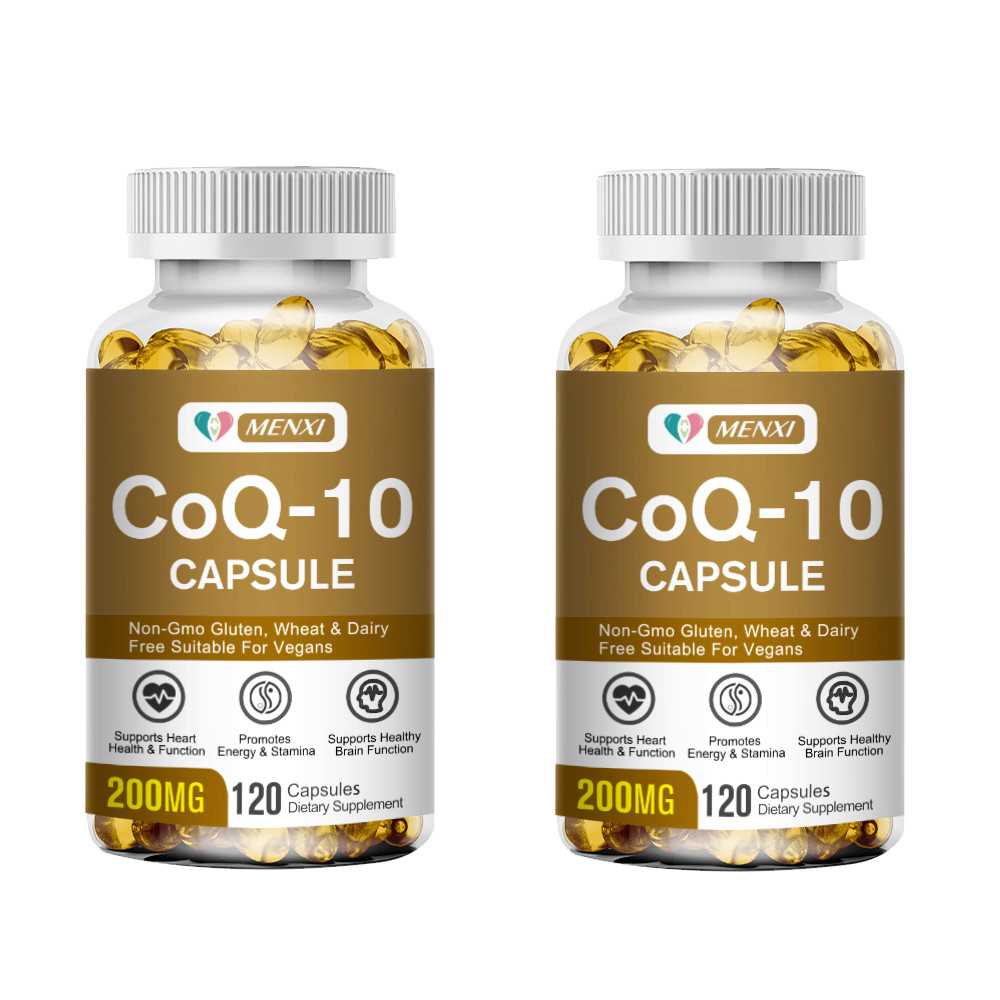 COQ 10 Coenzyme Q10 120 Softgels Antioxidant Heart Support Gluten-Free & Non-GMO