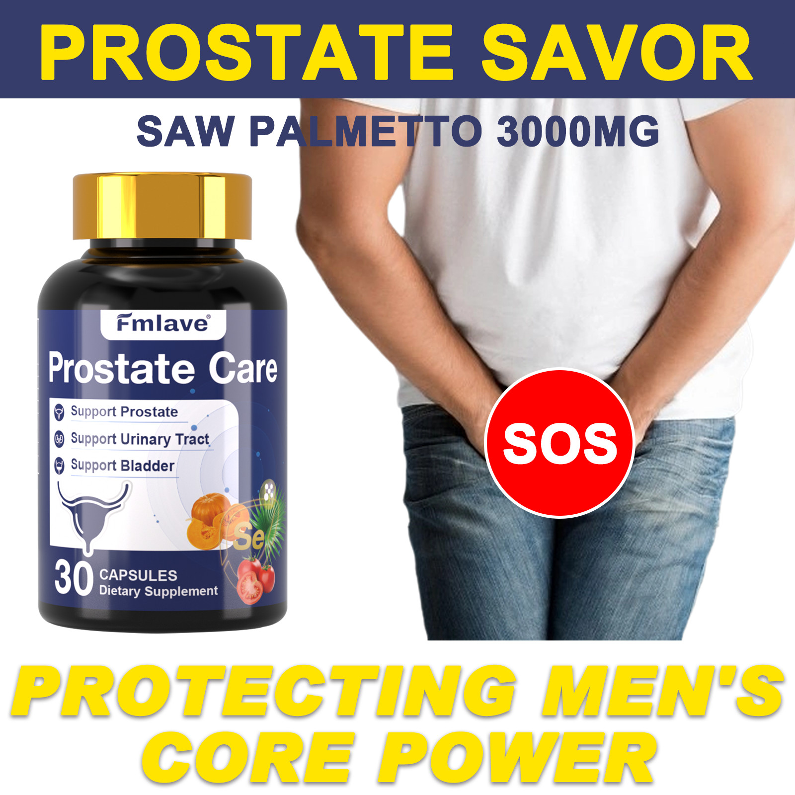 6 pack Fmlave Prostate Advanced Prostate Supplement, Saw Palmetto Lycopene 180ct