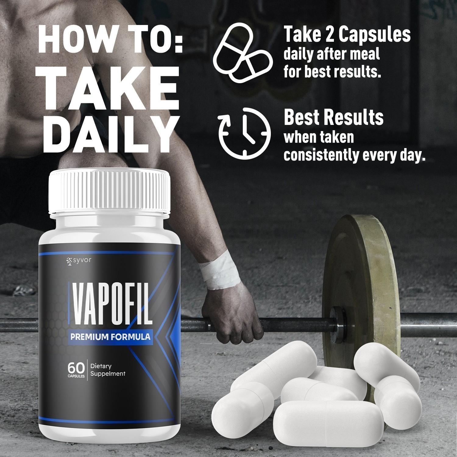 1-5 Pack Vapofil Advanced Male Pills Vapo Fil Formula Supplement 60 Capsules-US