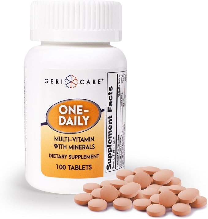 Gericare One Daily Multivitamin Mineral Nutritional Supplement Tablets 100 ct