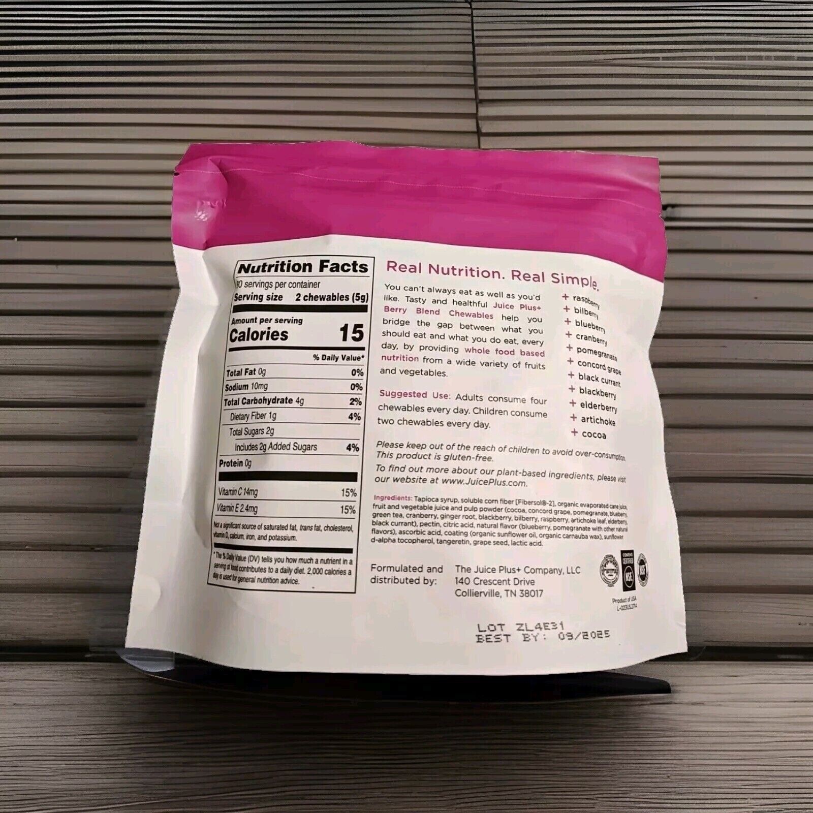 JUICE PLUS+ BERRY BLEND Chewables 4 BAGS !! BRAND NEW 9/2025 480 CAPSULES