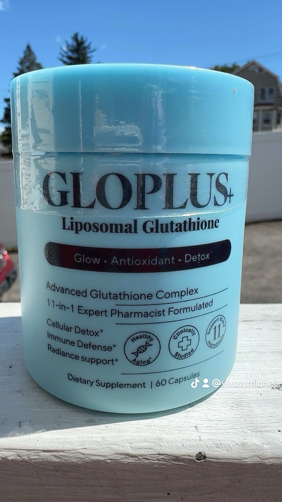 GLOPLUS+ Liposomal Glutathione 60 Capsules Antioxidant Detox Supplement ✨