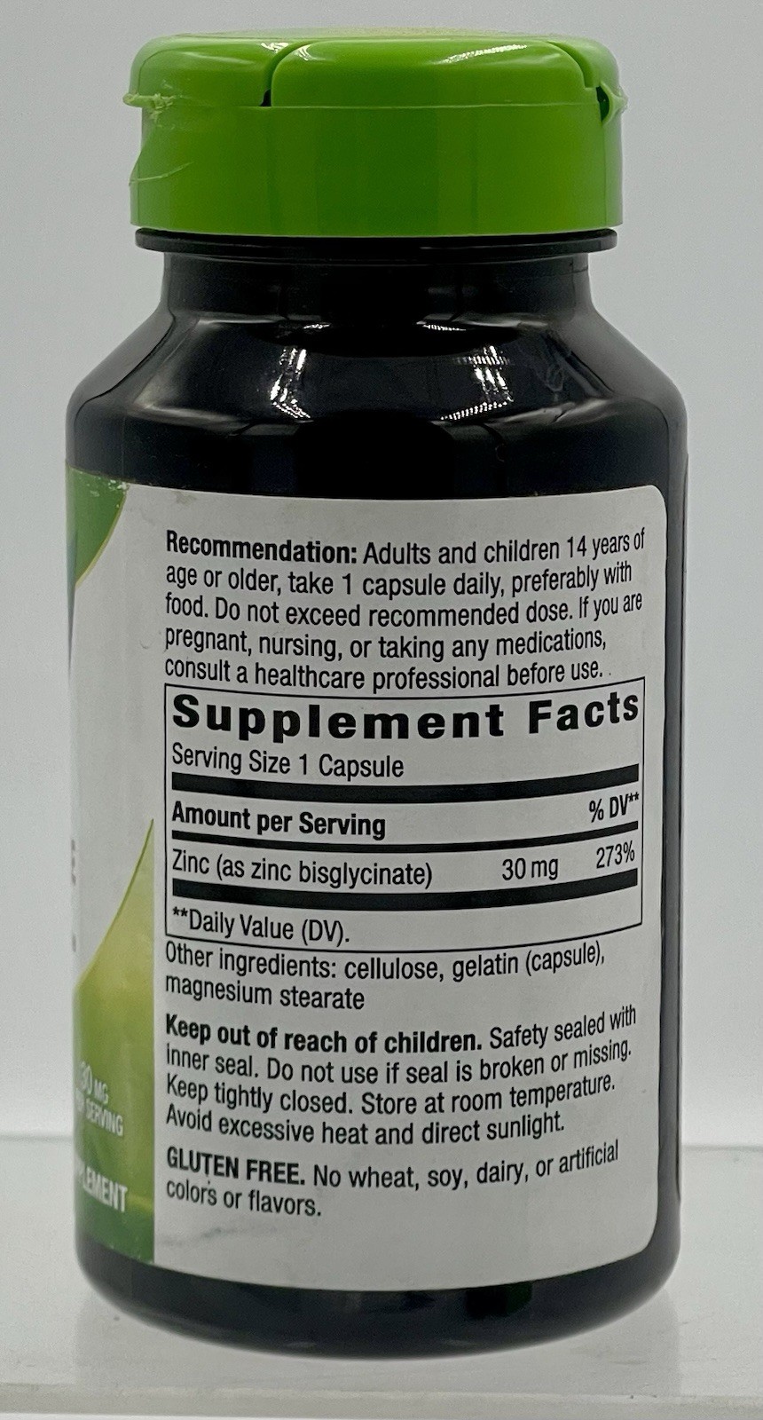 Lot of 3 Nature’s Way Zinc Chelate 30mg 100 Capsules Each 300 Total EXP 03/2028