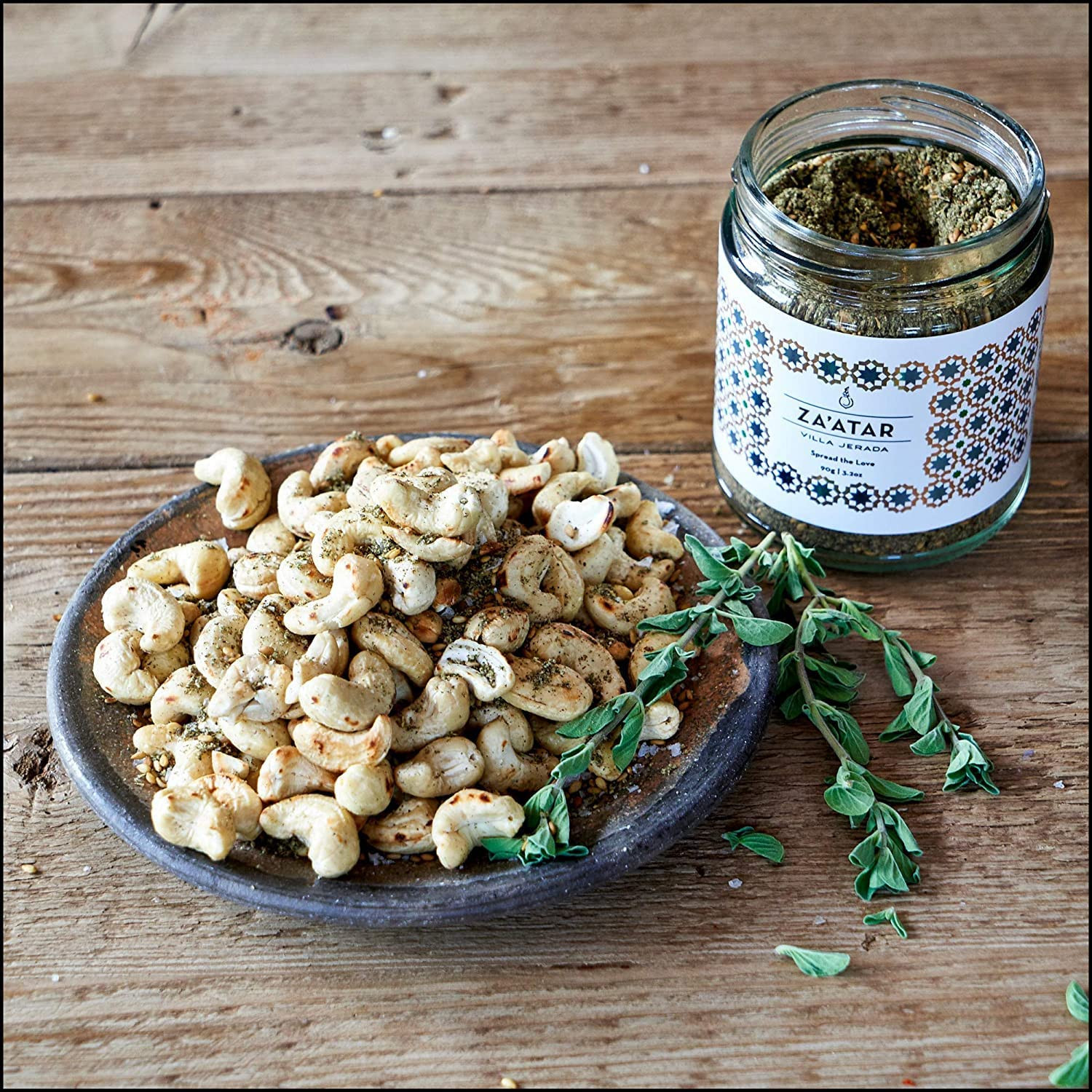 Villa Jerada Za’Atar with Hyssop – 3.2Oz/90G Glass Jar | Premium Middle Eastern