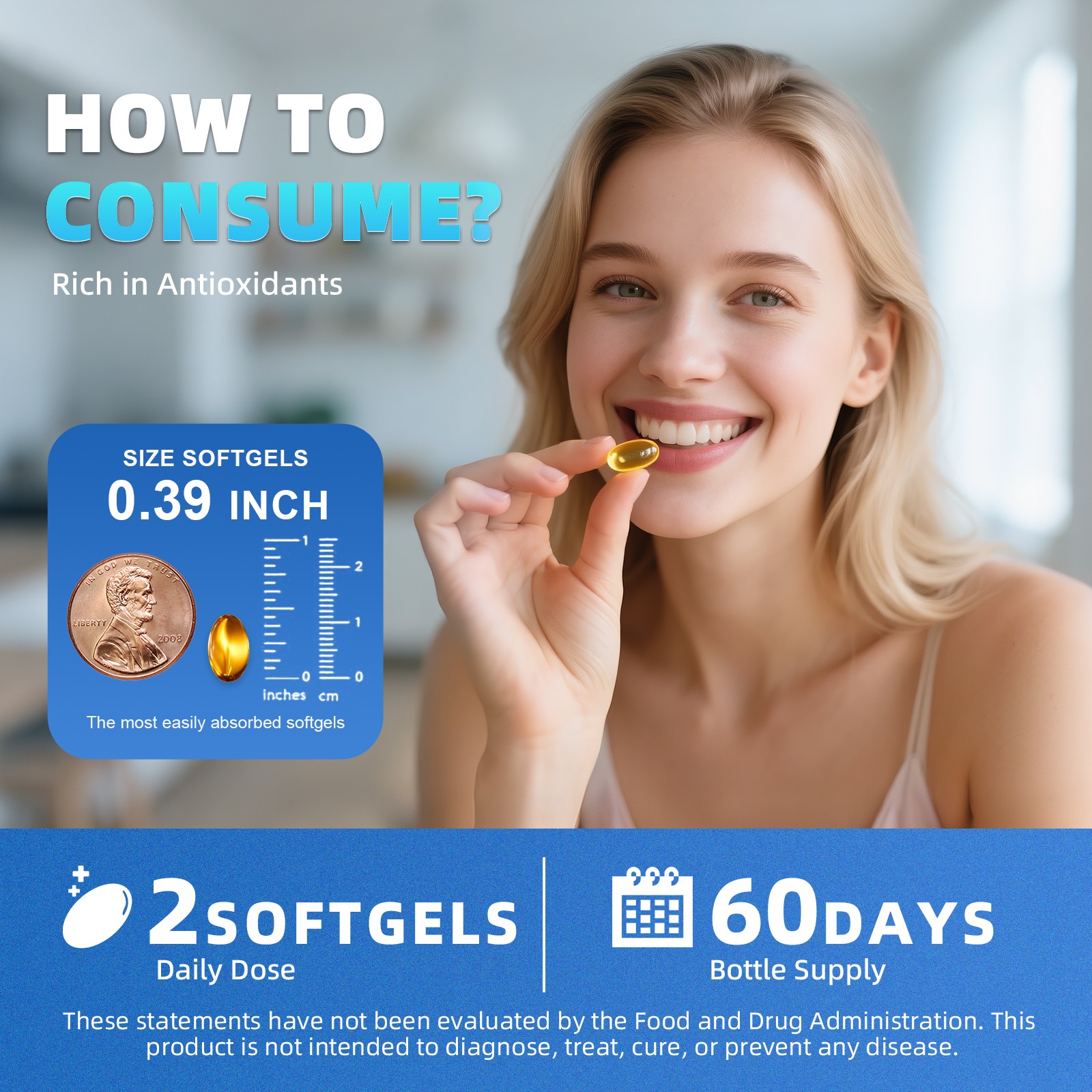 Vitamin E 670 mg (1000 IU) dl-Alpha, for Skin, Heart, and Immune Health Support