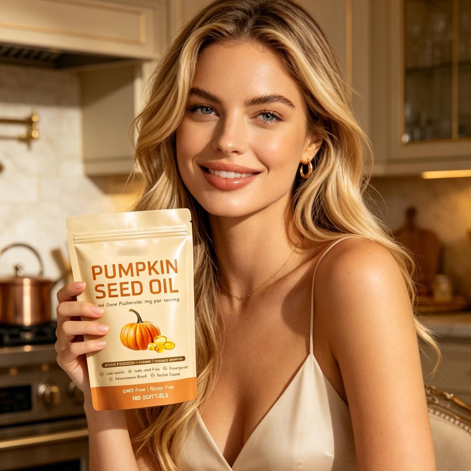 Pumpkin Seed Oil 3000mg Softgels | Cold Pressed Virgin | Saw Palmetto | 180Count