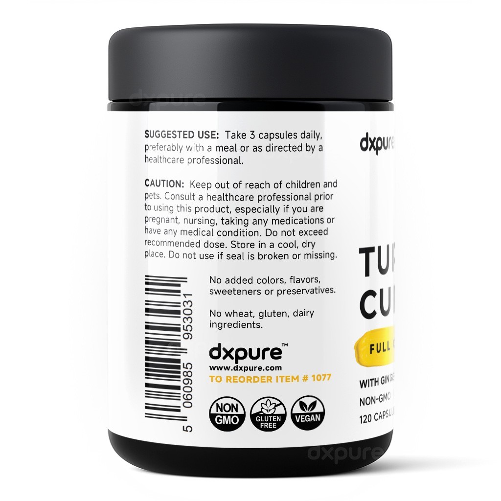 Turmeric Curcumin Ginger Complex w/ Black Pepper – 120 Capsules