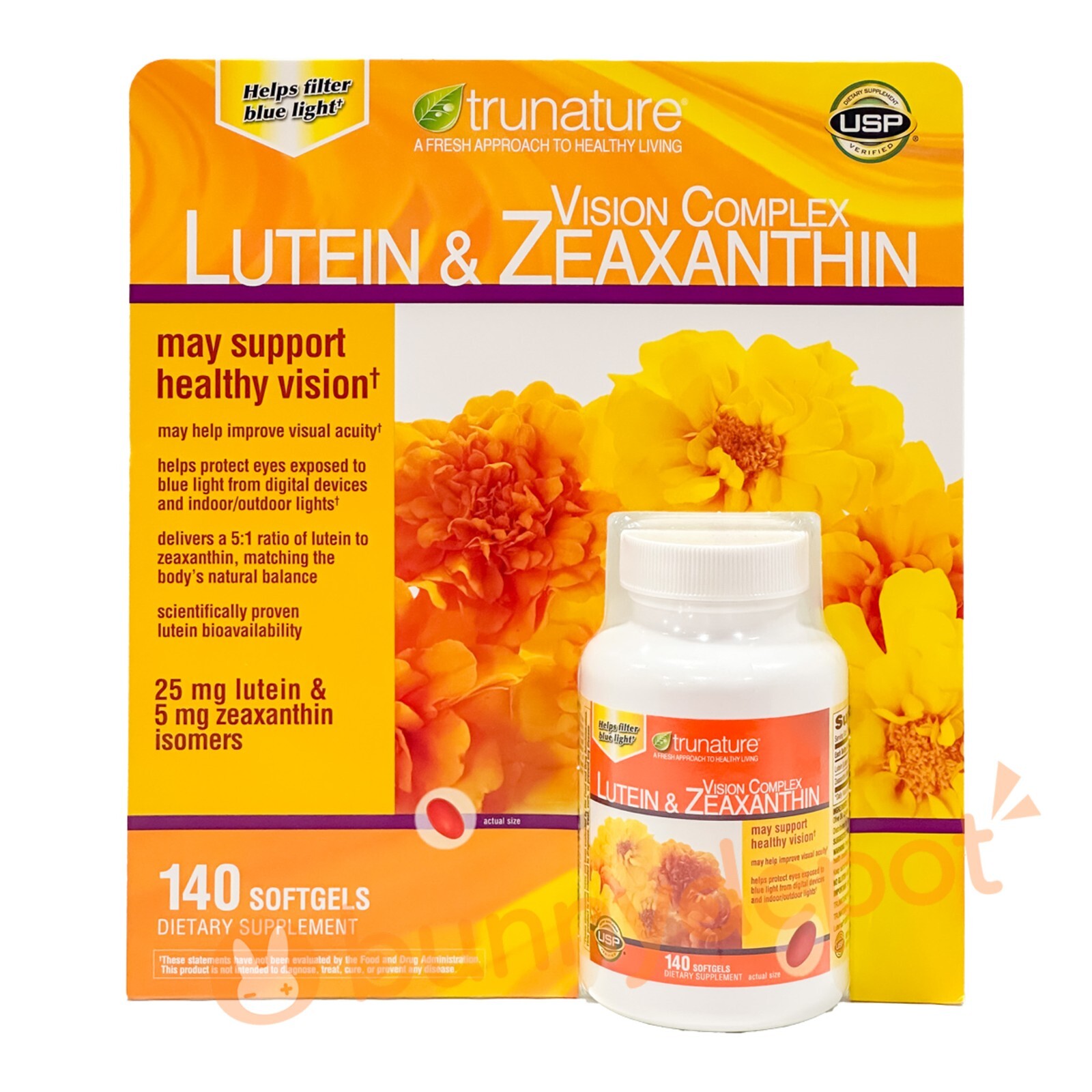 trunature Vision Complex Lutein & Zeaxanthin 140 Softgels 2025+