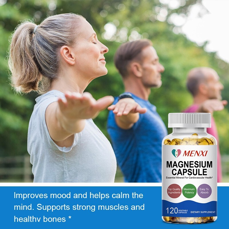 Magnesium Glycinate Capsules 500mg Per Serving-Highest Potency Capsules 60/120PC
