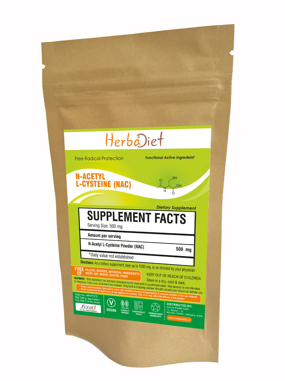 N-Acetyl L-Cysteine Powder Pure NAC Powerful Antioxidant Pharma Grade Amino Acid