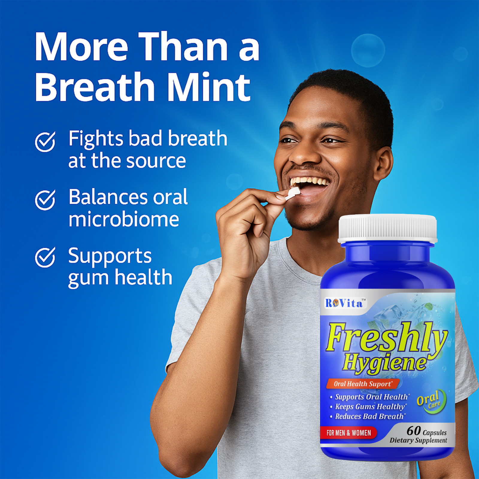 Oral Breath Freshener Dental Probiotics –Oral Health Supplement for Fresh Breath