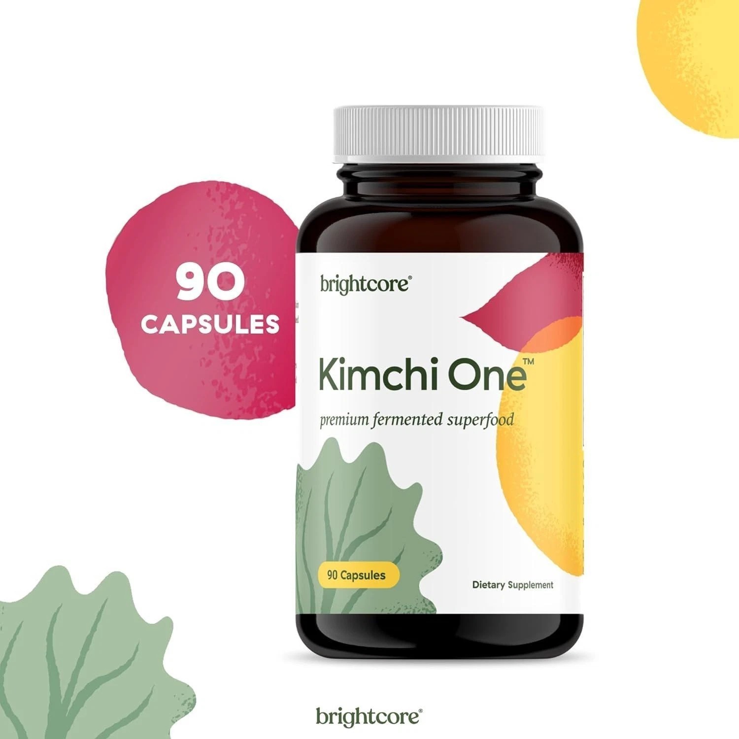 Brightcore Nutrition Kimchi One Kimchi Powder Capsules Probiotics Enzymes