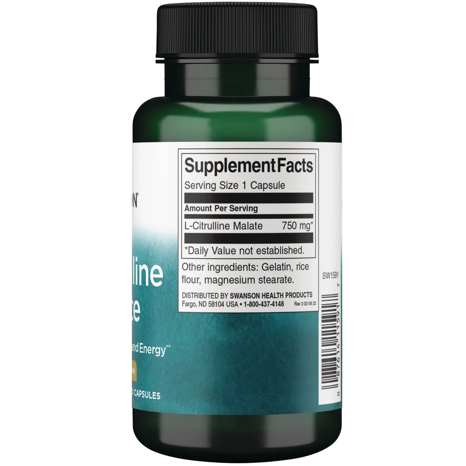 Swanson L-Citrulline Milate 750mg 60 Tablets BB 7/27 New