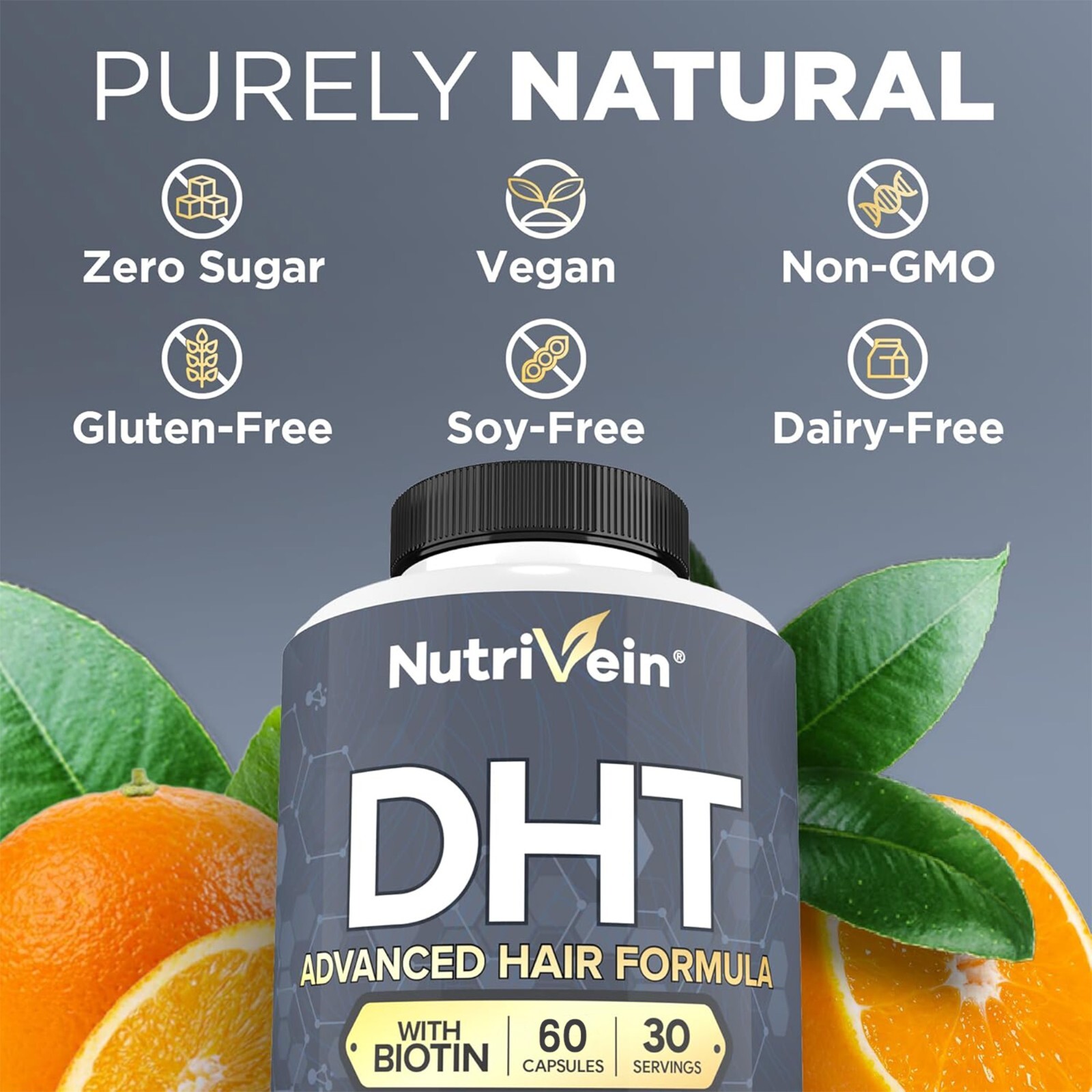 Nutrivein DHT Blocker with Biotin – Boosts Hair Growth & New Follicle Growth