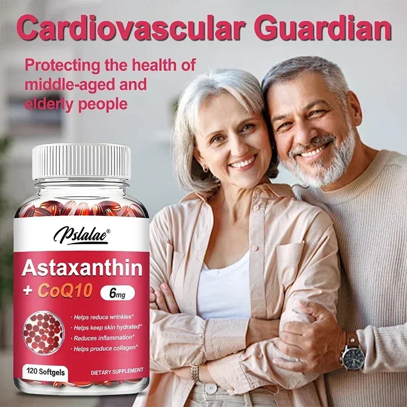 Astaxanthin + CoQ10 120pcs – Antioxidant, Promotes Blood Vessels & Heart Health