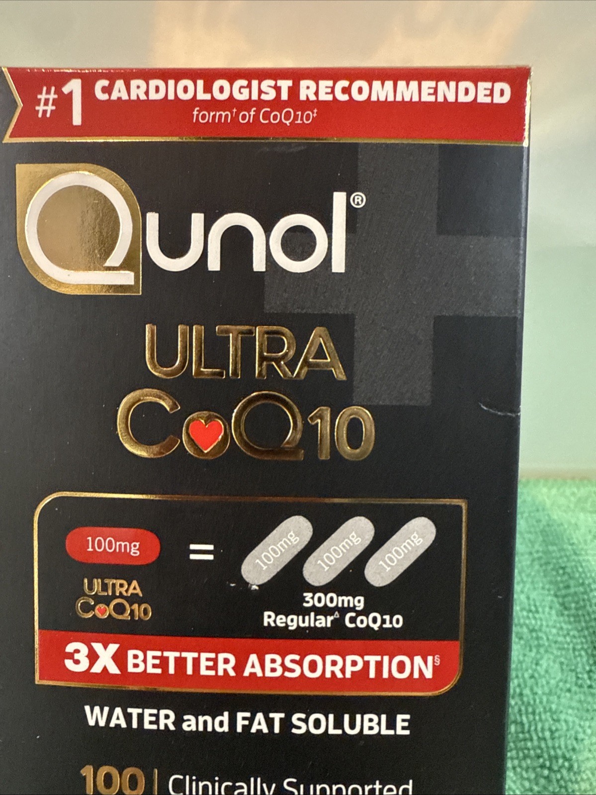 Qunol Ultra CoQ10 100mg Clinical Strength- 1 Month Supply- 30 Softgels 7/2027+