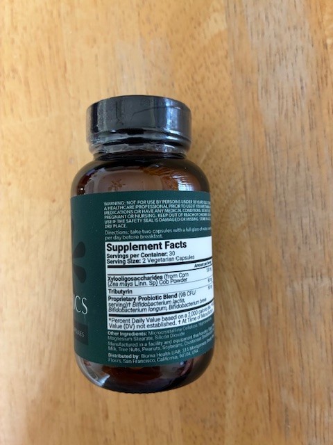 BIOMA Probiotic Multivitamin Supplement For Gut Health 60 Caps Glass Bottle USA