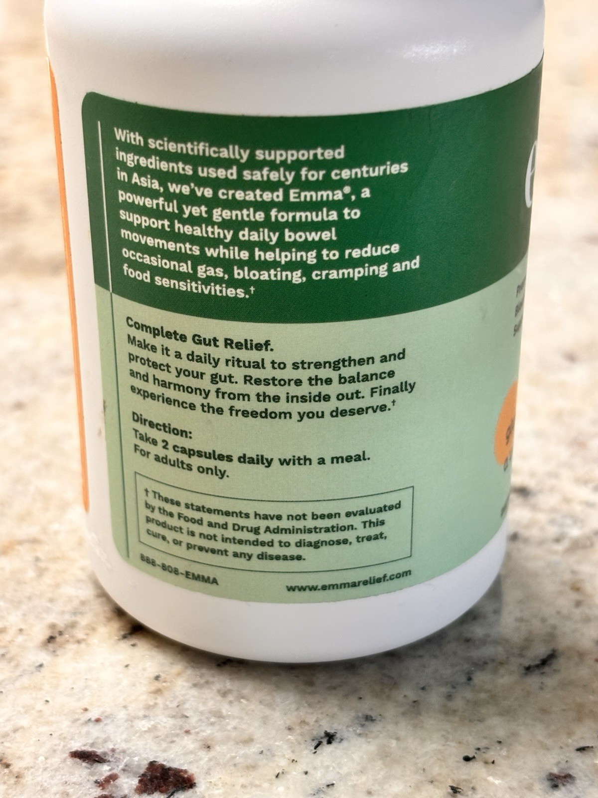 Emma by Enclave BioActives Gut Relief Capsules 60ct Digestive Support Supplement
