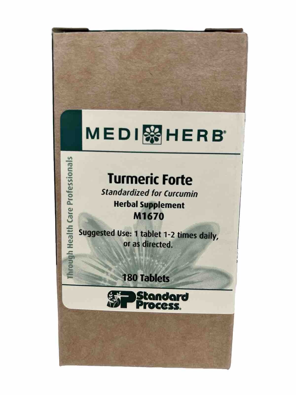 Standard Process Mediherb Turmeric Forte, 180 Tablets, Exp. 02/2027