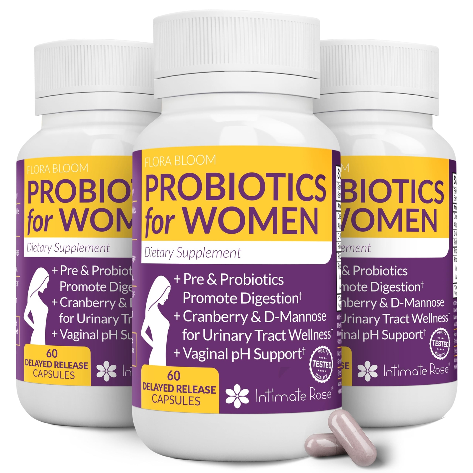 Probiotics for Women 3 Pack 180ct for pH Balance UTI BV and Vaginal Health
