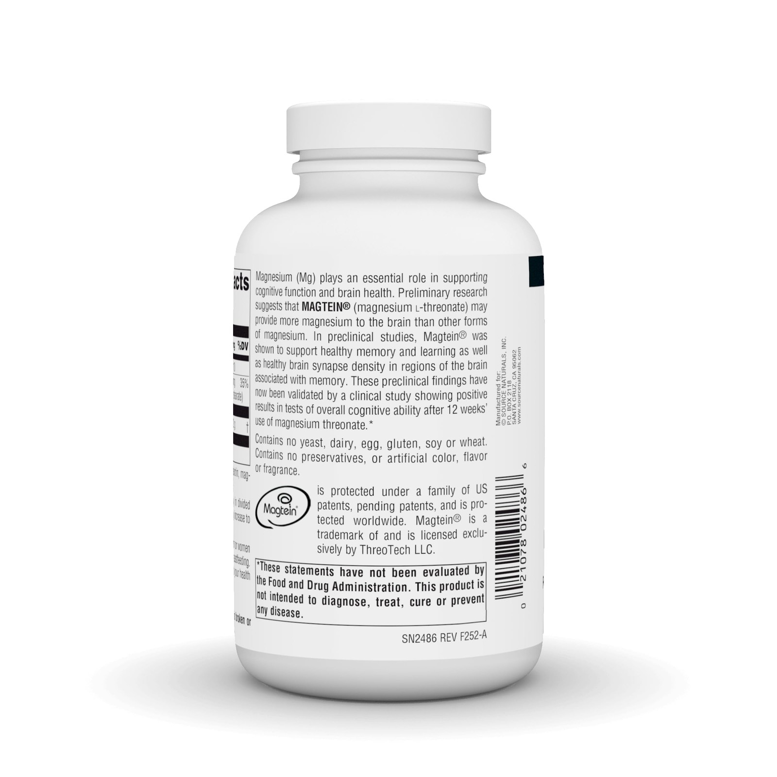 Magnesium L Threonate 667mg 180 Capsules Cognitive Focus Memory Support Source