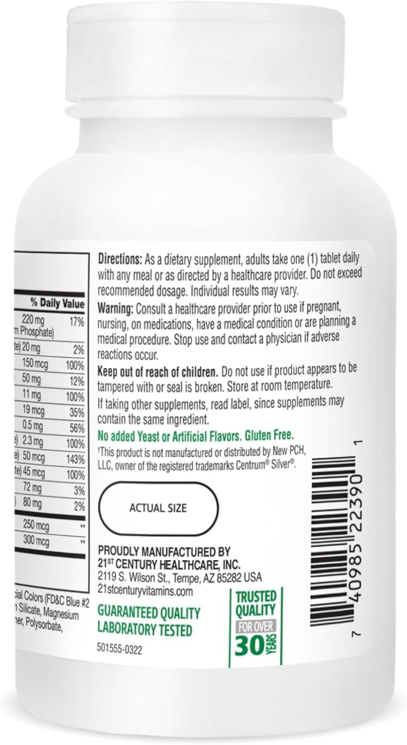 Balanced Sentry Senior 125-Count Multivitamin Tablets – Vitality for 55+ Adults