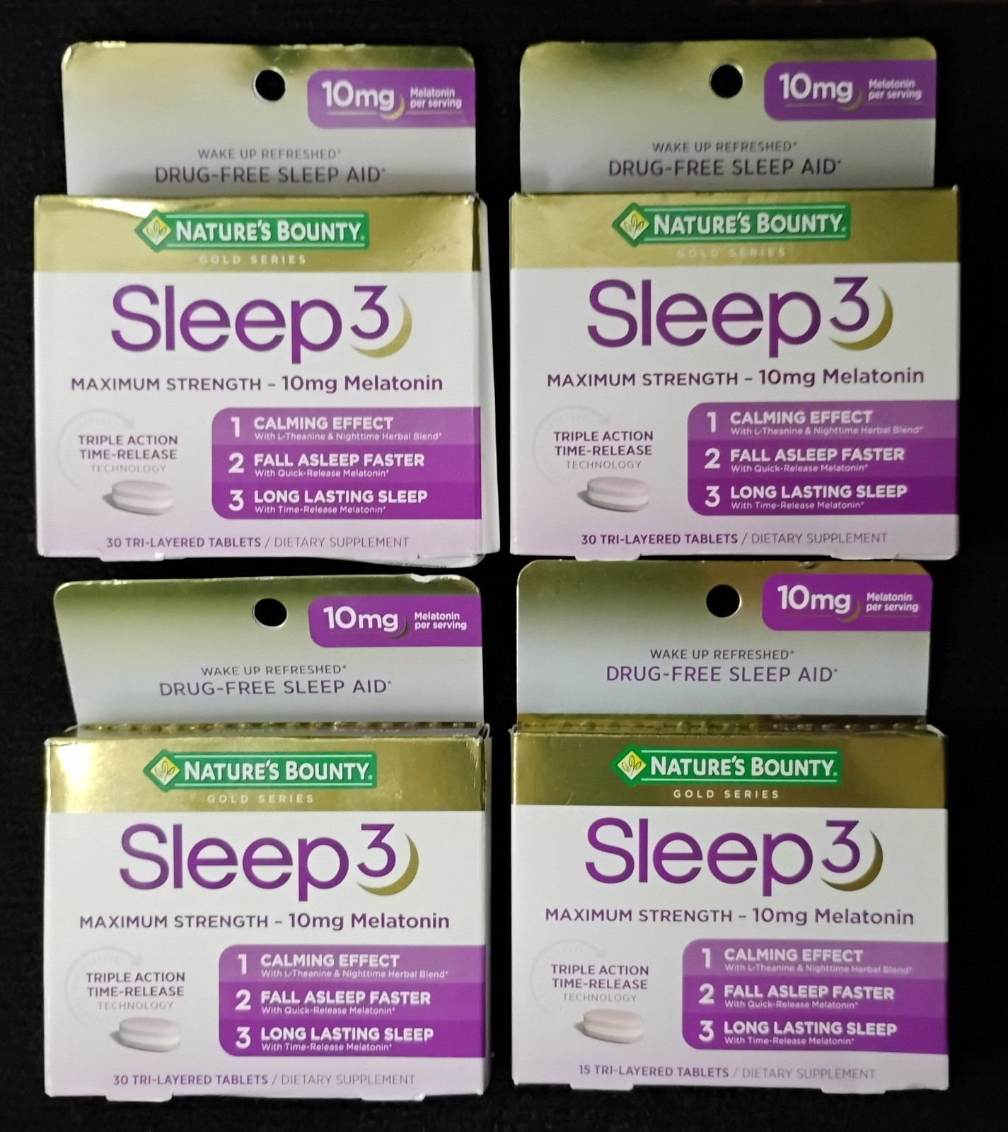 Nature’s Bounty Sleep 3 Max Strength 4 Boxes Unopened