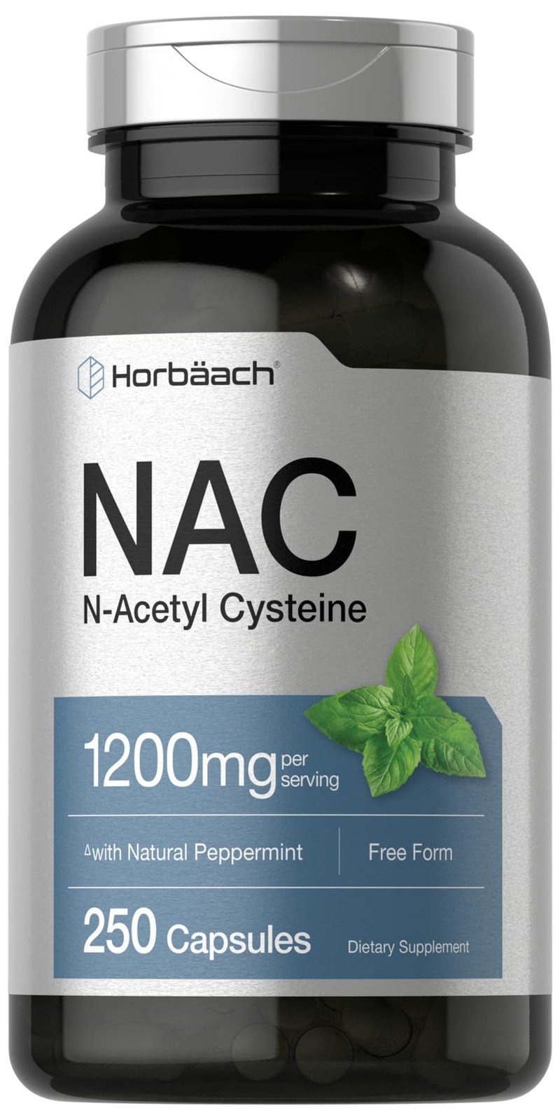Horbäach NAC N-Acetyl Cysteine Supplement 1200mg | 250 250 Count (Pack of 1)