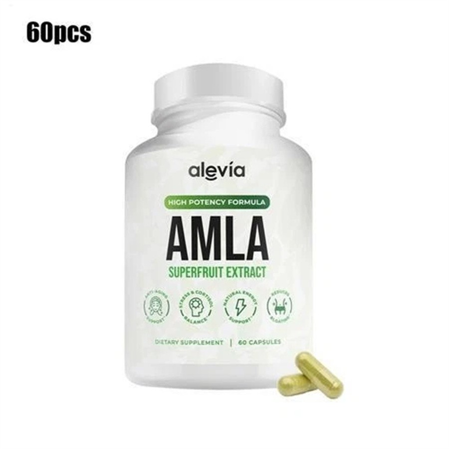3X Alevia Organic Amla Capsules 1000mg Indian Gooseberry Antioxidant Supple 60c