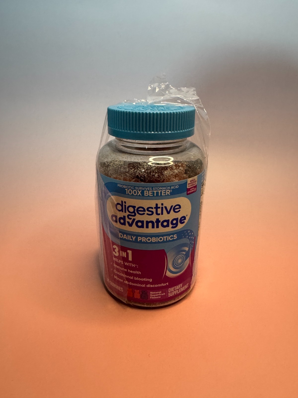Digestive Advantage Daily Probiotics Gummies – 90 Count – Exp: 04/2027