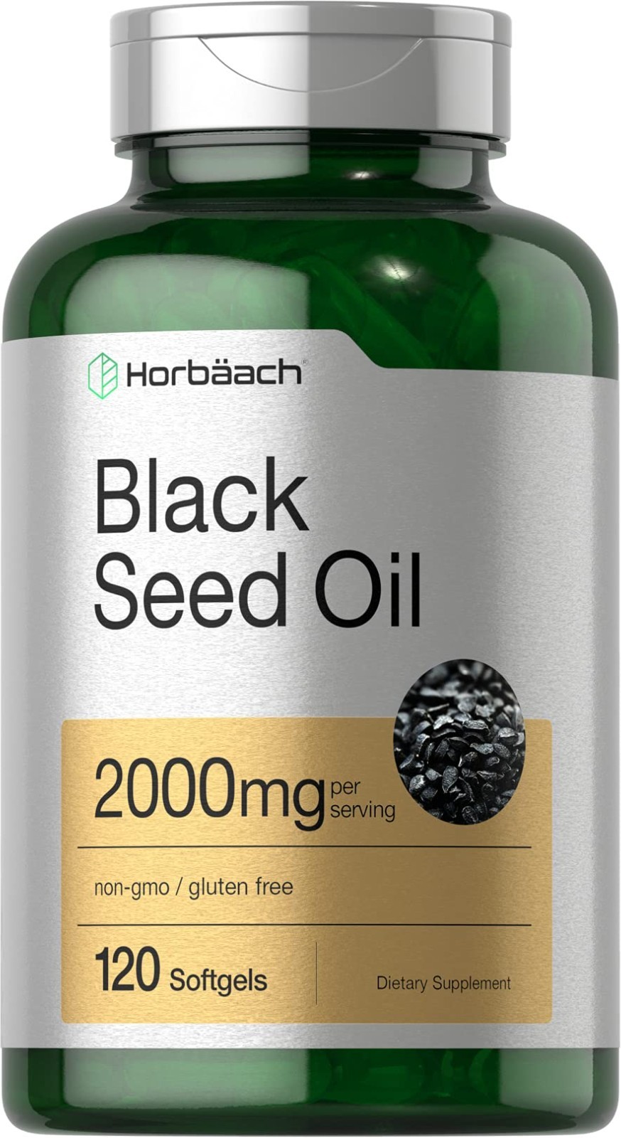 Cold Pressed Black Seed Oil Softgel Capsules 2000mg | 120 Count | Omega 6 & 9 |