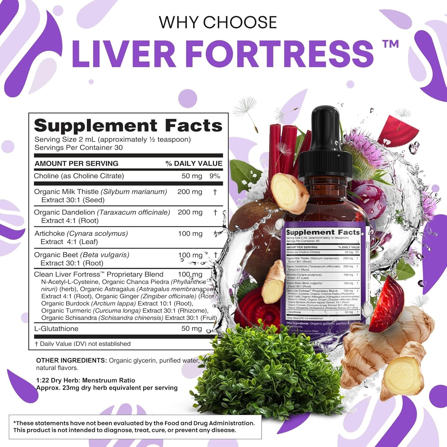 All-In-One Liver Support Supplement with Milk Thistle & N-Acetyl Cysteine Drops