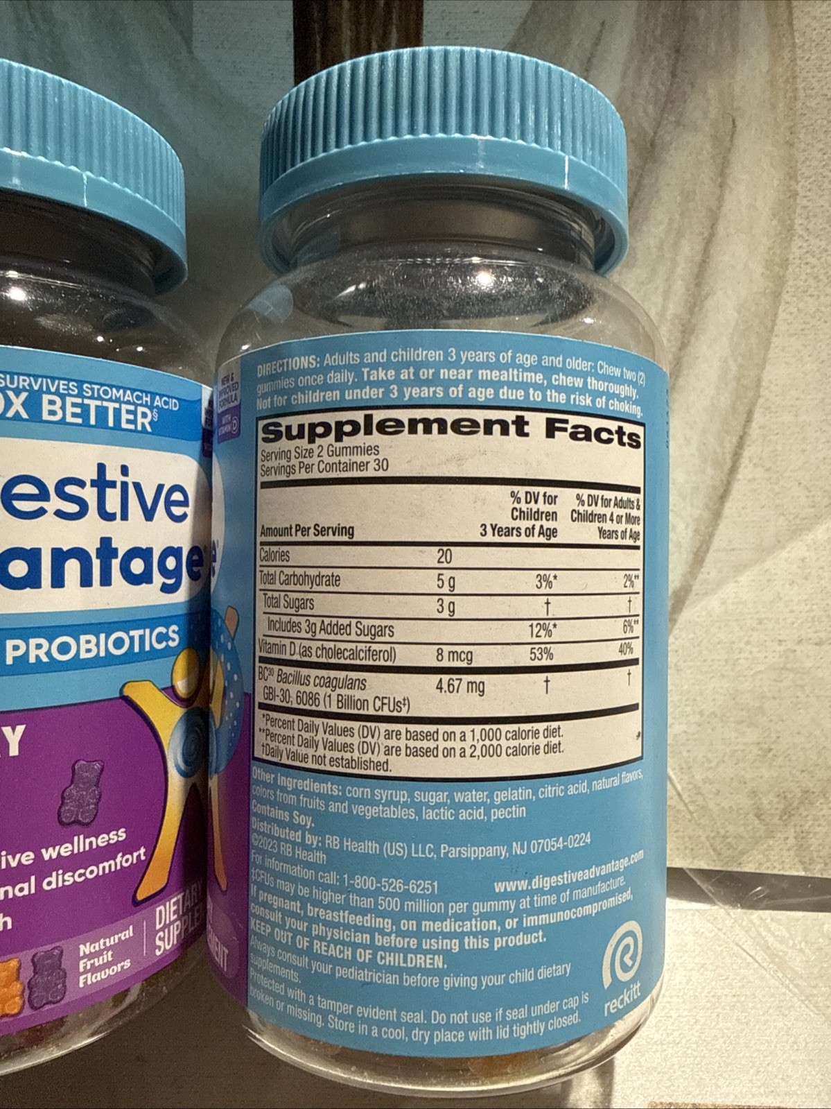 Digestive Advantage Daily Probiotic – 60 Count Gummies Kids (2 Pack) Exp 08/26