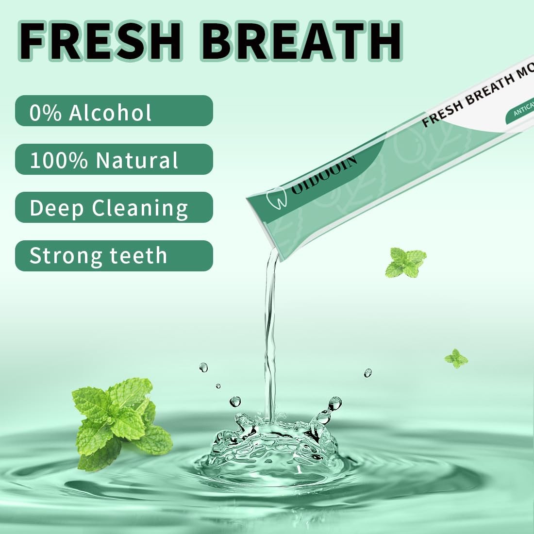 Travel Size Mouthwash Individual Mini for 0.01 Fl Oz (Pack of 40)