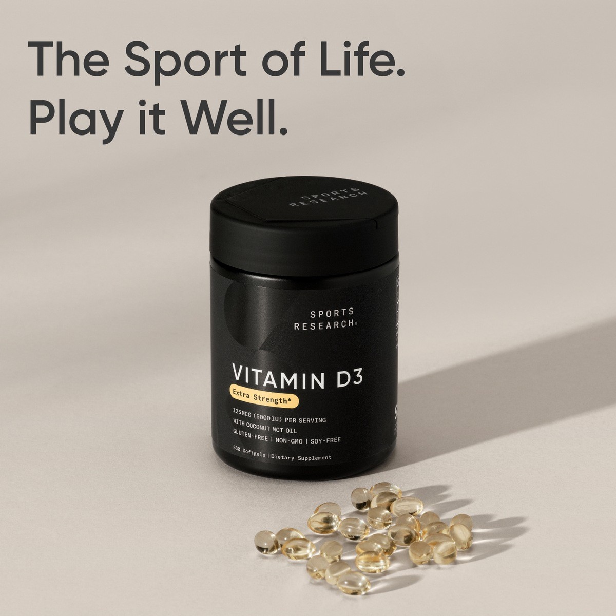 Vitamin D3 5000iu (360 softgels) FG160A
