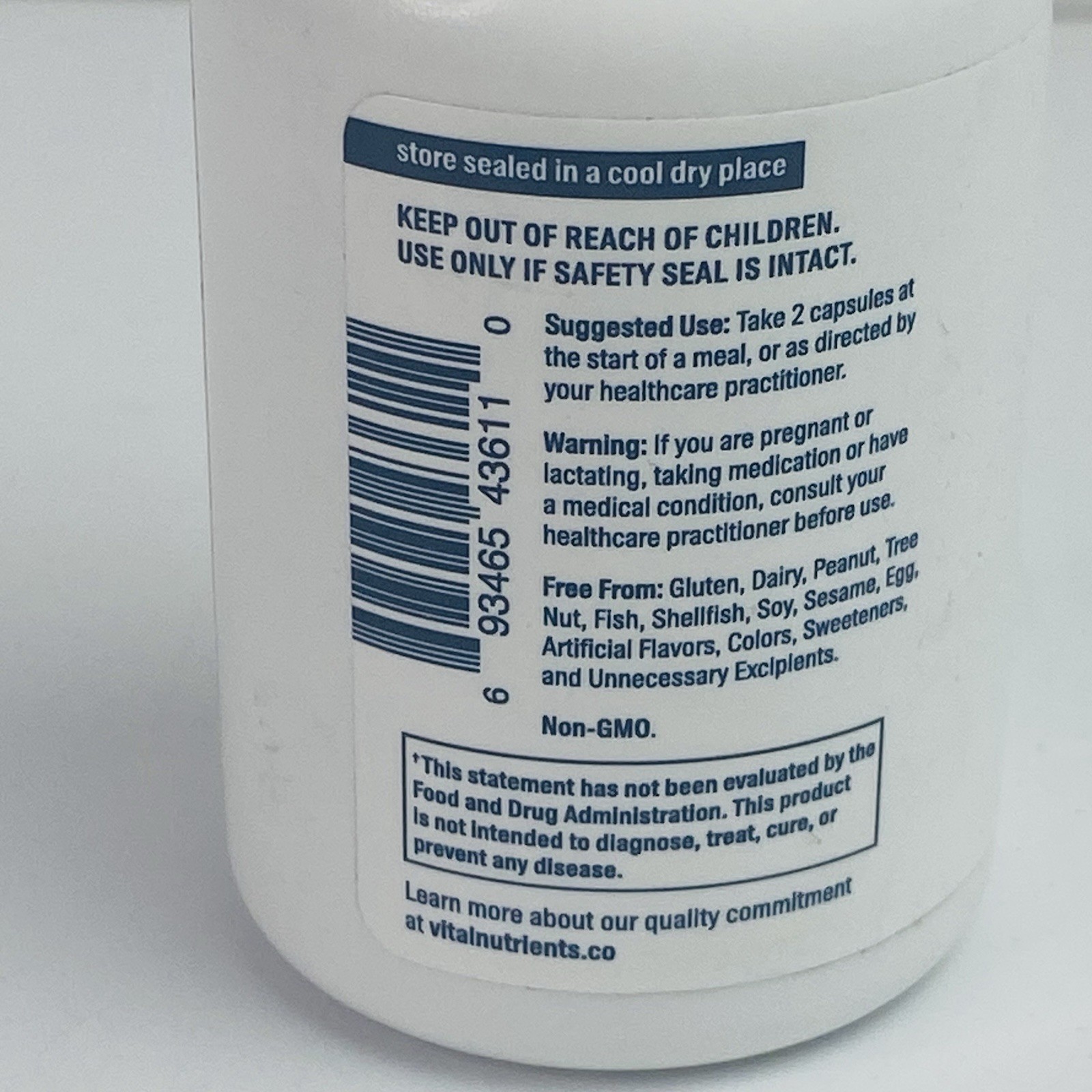 Vital Nutrients • Pancreatin & Ox Bile Extract 60 Capsules NEW SEALED EXP 4/2027
